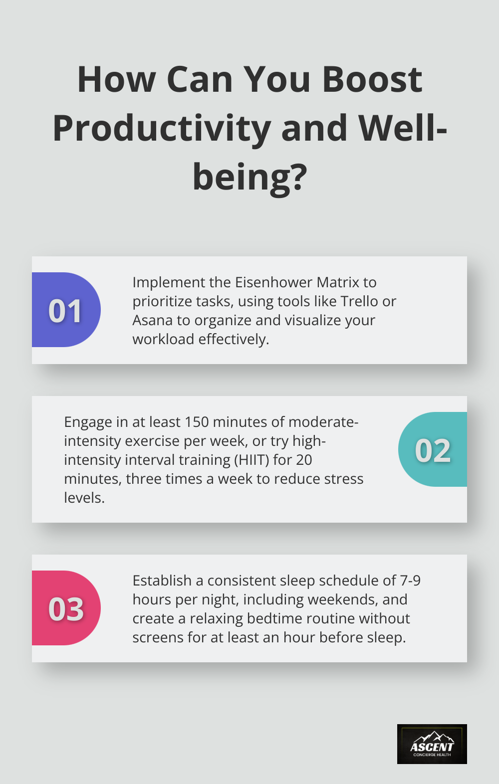 Infographic: How Can You Boost Productivity and Well-being? - stress management techniques for the workplace